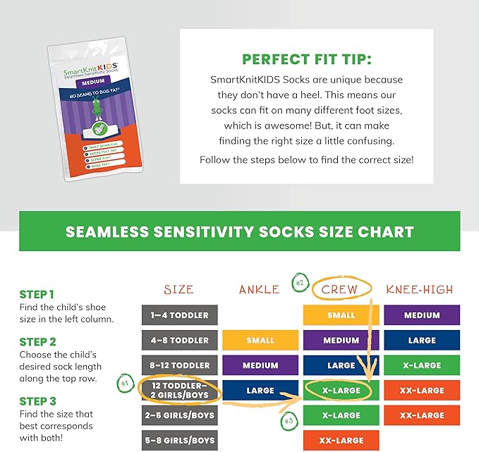 SmartKnit Kids Sensory Socks - Black