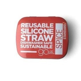 Reusable Silicon Straw + Tin