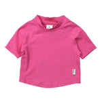 Pink iplay Green Sprout Short Sleeve Rashguard Shirt