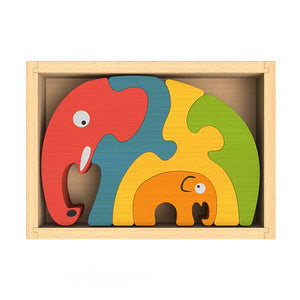 Begin Again Toys Elephant Family Puzzle