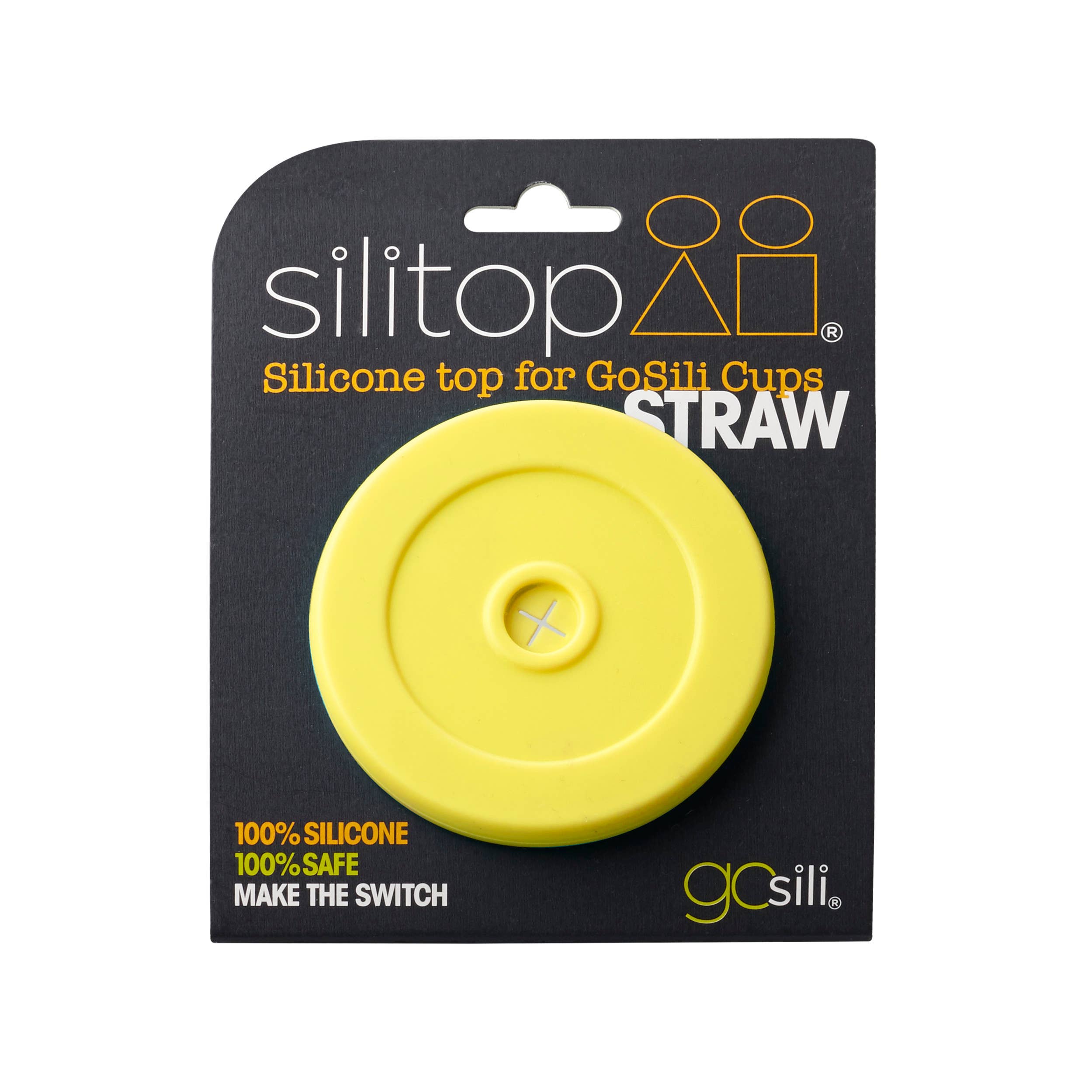  GoSili Universal Silicone Straw Top Lids, Lime/Green