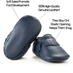 BirdRock Baby - Navy Leather Baby Moccasins