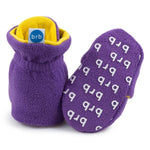 Purple Daisy Fleece Baby Booties