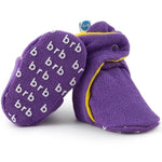Purple Daisy Fleece Baby Booties