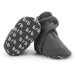 Slate Grey Fleece Baby Booties